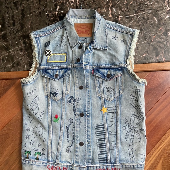 Levi's Other - Levis Limited Edition Save Rock n Roll Trucker Vest